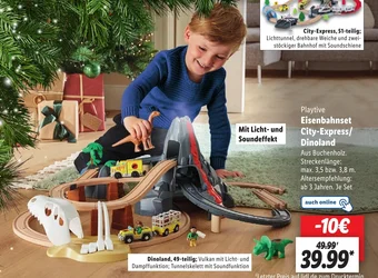 Lidl Playtive Eisenbahnset City-Express/ Dinoland Angebot