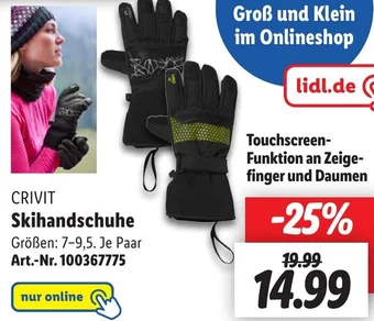 Lidl CRIVIT Skihandschuhe Angebot