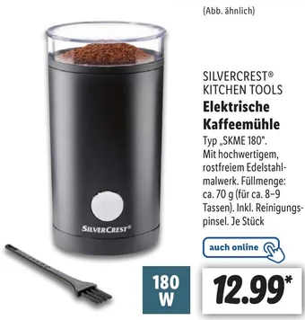 Lidl SILVERCREST KITCHEN TOOLS Elektrische Kaffeemühle SKME 180 Angebot