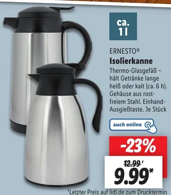 Lidl ERNESTO Isolierkanne Angebot