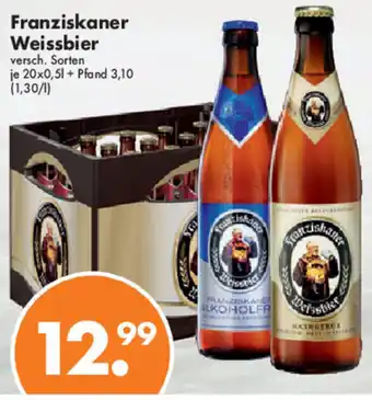 Trink und Spare Franziskaner Weissbier 20x0,5L Angebot