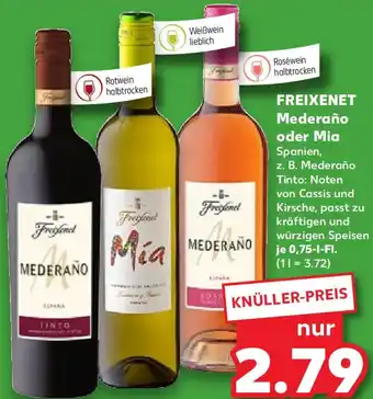 Kaufland FREIXENET Mederaño oder Mia 0,75 L-Fl. Angebot