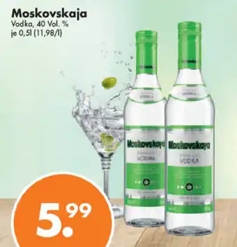 Trink und Spare Moskovskaya Vodka 0,5L Angebot