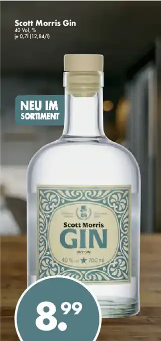 Trink und Spare Scott Morris Gin 0,7L Angebot