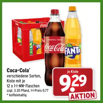 Wasgau Coca Cola 12x1L Angebot