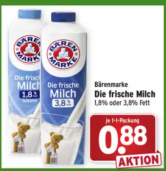 Wasgau Bärenmarke Die Frische Milch 1L Angebot