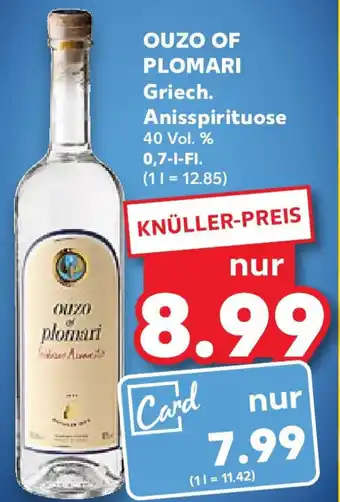 Kaufland OUZO OF PLOMARI Griech. Anisspirituose 0,7 L-Fl. Angebot