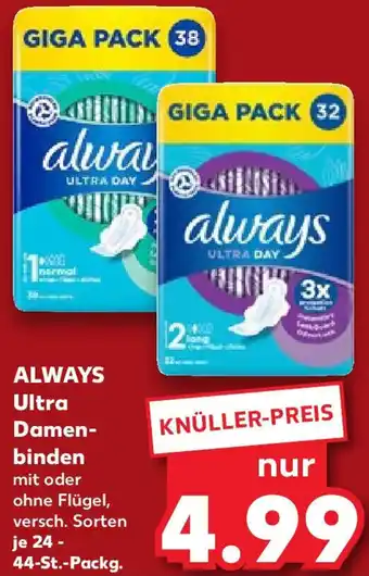 Kaufland ALWAYS Ultra Damenbinden 24-44 St. Packg. Angebot