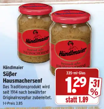 Wasgau Händlmaier Süßer Hausmachersenf 335ml Angebot