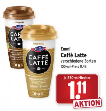 Wasgau Emmi Caffè Latte 230ml Becher Angebot