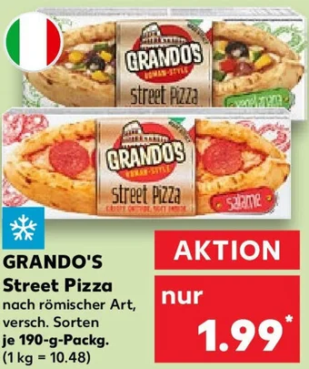 Kaufland GRANDO'S Street Pizza 190 g Packg. Angebot