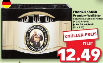 Kaufland FRANZISKANER Premium-Weißbier Ka. 20x0,5 L-Fl. Angebot