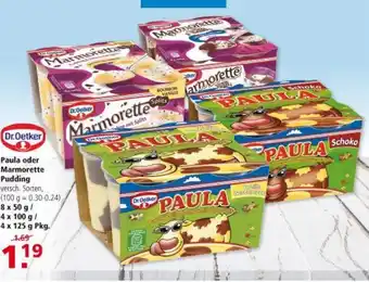 Multi Markt Dr. Oetker Paula oder Marmorette Pudding Angebot