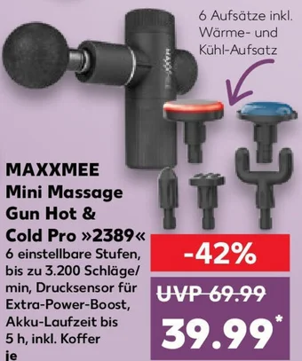 Kaufland MAXXMEE Mini Massage Gun Hot & Cold Pro 2389 Angebot