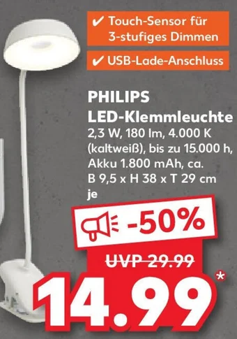 Kaufland PHILIPS LED-Klemmleuchte Angebot