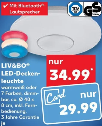 Kaufland LIV&BO LED-Deckenleuchte Angebot