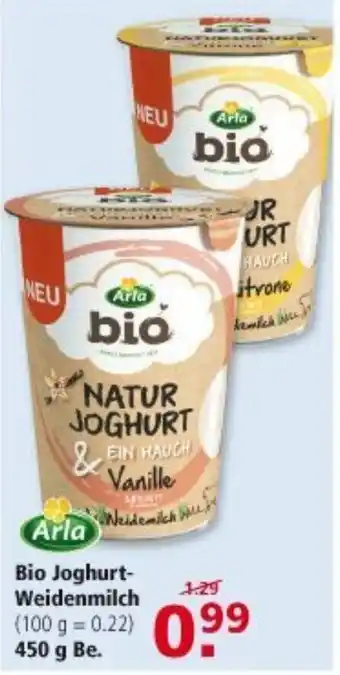 Multi Markt Arla Bio Joghurt Weidenmilch 450g Angebot