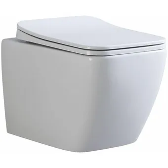 ManoMano Toilette hänge wc spülrandlos inkl. wc sitz mit absenkautomatik softclose + abnehmbar cube Angebot