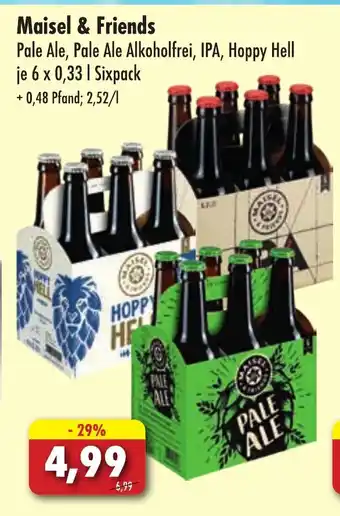 Lösch Depot Maisel & Friends Pale Ale, Pale Ale Alkoholfrei, IPA, Hoppy Hell je 6 x 0,33 L Angebot