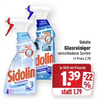 Wasgau Sidolin Glasreiniger 500ml Angebot