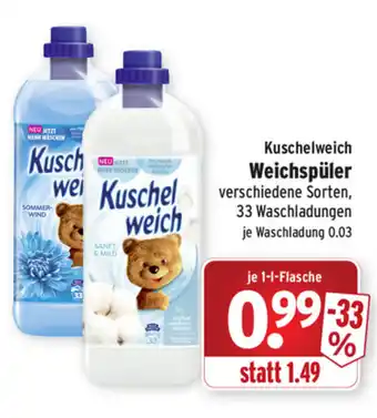 Wasgau Kuschelweich Weichspüler 1L Angebot