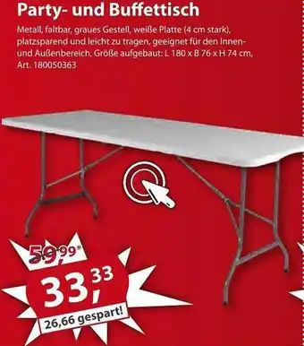 Sonderpreis Baumarkt Party-Und Buffettisch Angebot