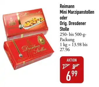 Galeria Markthalle Reimann Mini Marzipanstollen oder Orig. Dresdener Stolle 250-500g Angebot