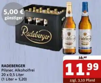 Getränke Quelle RADEBERGER Pilsner, Alkoholfrei 20 x 0,5 Liter Angebot