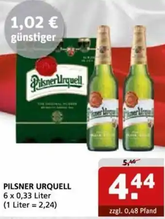 Getränke Quelle PILSNER URQUELL 6 x 0,33 Liter Angebot