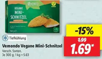 Lidl Vemondo Vegane Mini Schnitzel 300g Angebot