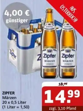 Getränke Quelle ZIPFER Märzen 20 x 0,5 Liter Angebot