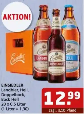 Getränke Quelle EINSIEDLER Landbier 20 x 0,5 Liter Angebot