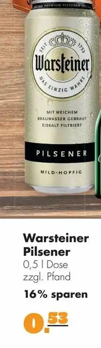 Handelshof Warsteiner pilsener Angebot