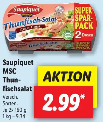 Lidl Saupiquet MSC Thunfischsalat 2x160g Angebot