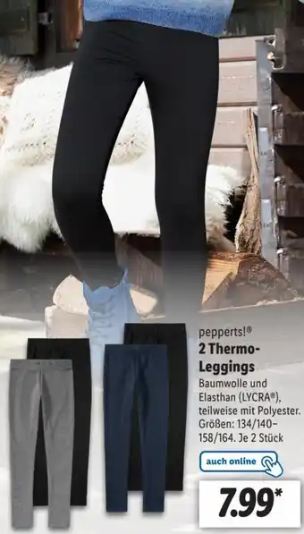 Lidl pepperts! 2 Thermo-Leggings Angebot