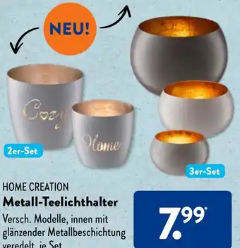 Aldi Süd HOME CREATION Metall-Teelichthalter Angebot