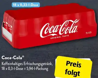 Aldi Süd Coca-Cola 18x0,33 L Dose Angebot