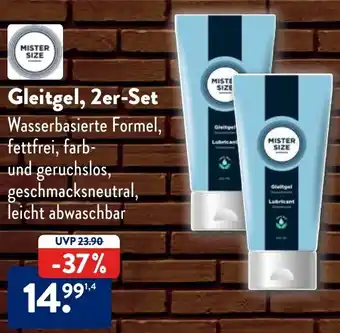 Aldi Süd MISTER SIZE Gleitgel, 2er-Set Angebot