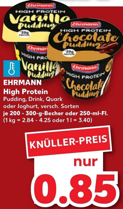EHRMANN High Protein 200300 g Becher oder 250 ml Fl. Angebot bei Kaufland