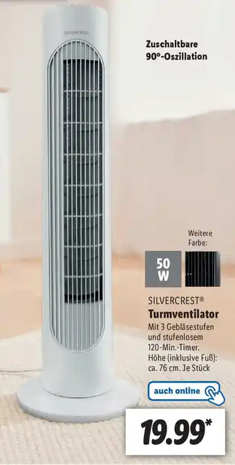 Lidl Silvercrest Turmventilator Angebot