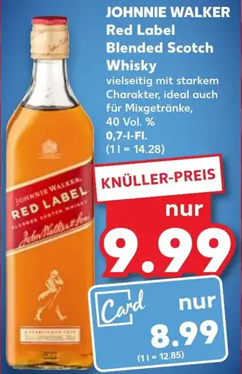 Kaufland JOHNNIE WALKER Red Label Blended Scotch Whisky 0,7 L-Fl. Angebot