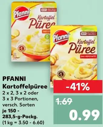 Kaufland PFANNI Kartoffelpüree 150-283,5 g Packg. Angebot