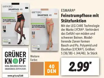 Lidl Esmara Feinstrumpfhose mit Stützfunktion Angebot