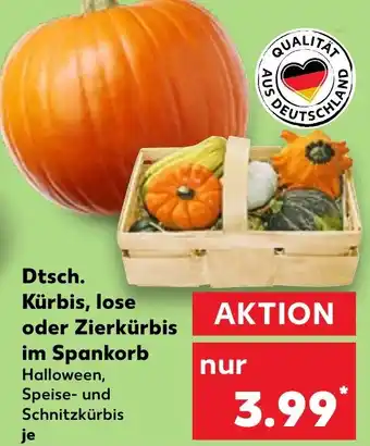 Kaufland Dtsch. Kürbis, lose oder Zierkürbis im Spankorb Angebot