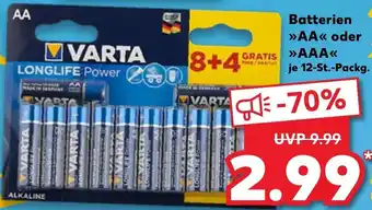 Kaufland Batterien AA oder AAA Angebot