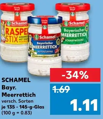 Kaufland SCHAMEL Bayr. Meerrettich 145g Angebot