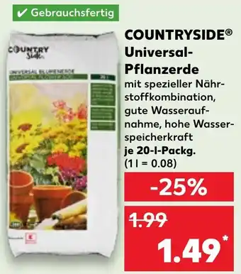 Kaufland COUNTRYSIDE Universal Pflanzerde 20 L Packg. Angebot