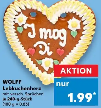 Kaufland WOLFF Lebkuchenherz 240g Angebot