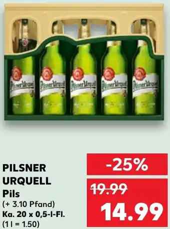 Kaufland PILSNER URQUELL Pils Ka. 20x0,5 L-Fl. Angebot