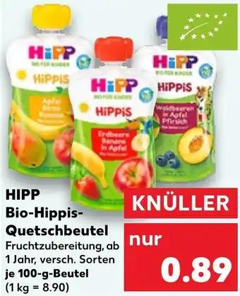 Kaufland HIPP Bio-Hippis Quetschbeutel 100 g Beutel Angebot